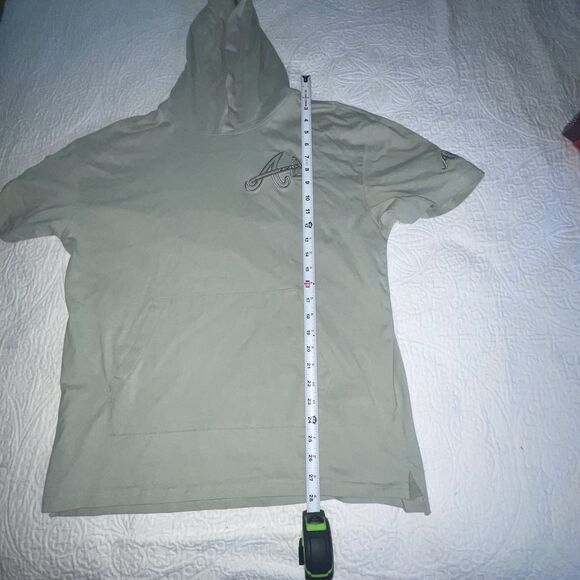 Pro Standard Atlanta Braves Green Short Sleeved Hoodie Size S - Picture 14 of 14
